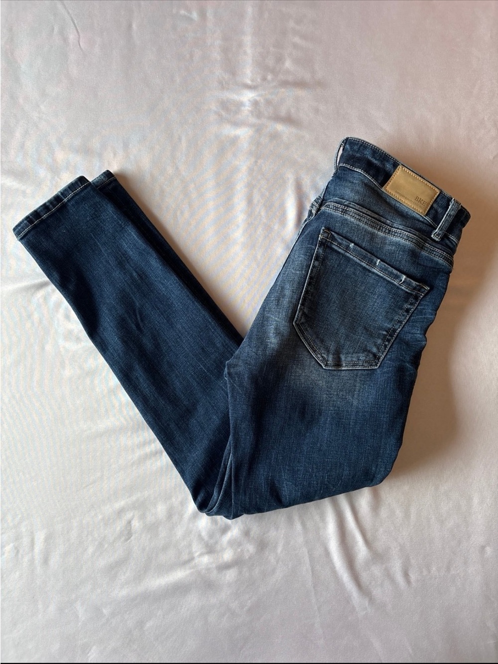 BKE Parker Men's Skinny Jeans in Indigo Blue Faded Wash